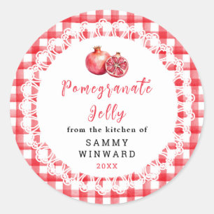 Homemade Pomegranate Jelly Jar Label