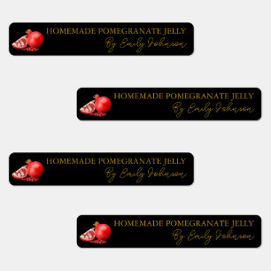 Homemade Pomegranate Jelly Thin Label