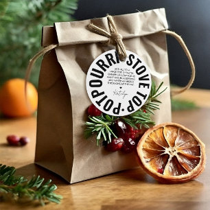 Homemade Potpourri Holiday Modern Trendy Favour Tags