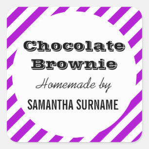 Homemade preserves candy jar square sticker