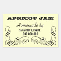 Homemade preserves jam jar stickers