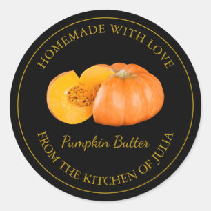 Homemade Pumpkin Butter Label   Black