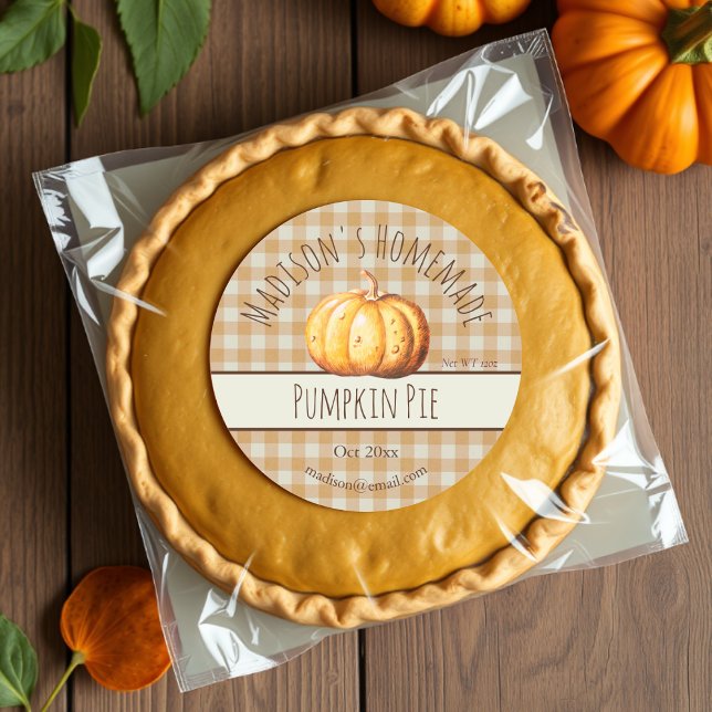 Homemade Pumpkin Pie Labels (Creator Uploaded)