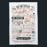 Homemade Pumpkin Pie Recipe | Farmhouse Tea Towel<br><div class="desc">This farmhouse style kitchen towel features a Pumpkin Pie recipe typography infographic design. Colours include orange and black.</div>