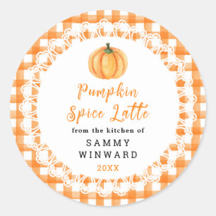 Homemade Pumpkin Spice Latte Label