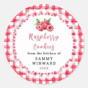 Homemade Raspberry Cookie Label