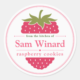 Homemade Raspberry Cookies Kitchen Label