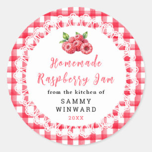 Homemade Raspberry Jam Jar Label