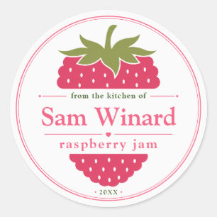 Homemade Raspberry Jam Kitchen Label