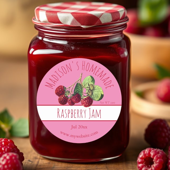 Homemade Raspberry Jam Labels (Creator Uploaded)