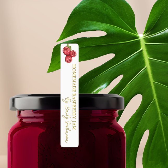 Homemade Raspberry Jam Thin Label (Creator Uploaded)