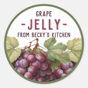 Homemade Red Grape Jelly Canning stickers