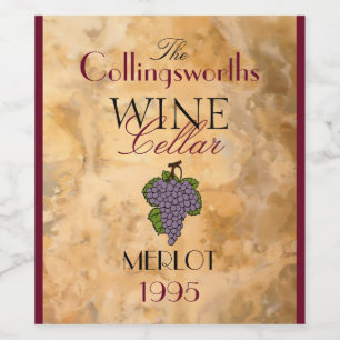 Homemade Red Merlot Wine Personalised Wine Bottle Wine Label