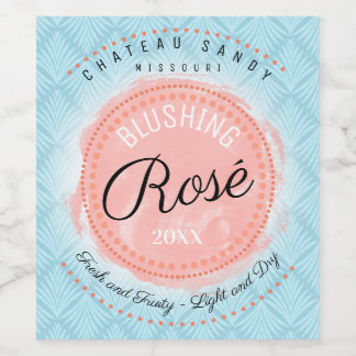 Homemade rose wine roses personalised label