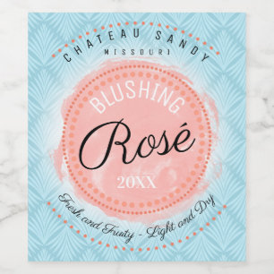 Homemade rose wine roses personalised wine label