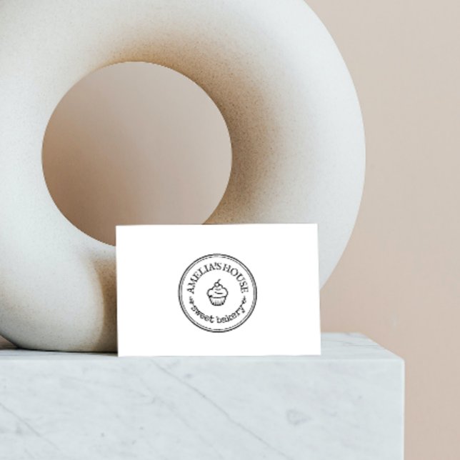 Homemade rustic logo custom simple business card (Creator Uploaded)