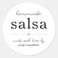 Homemade Salsa Canning Jar Gift Label Sticker