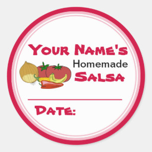 Homemade Salsa Canning Jar Lid Labels Stickers