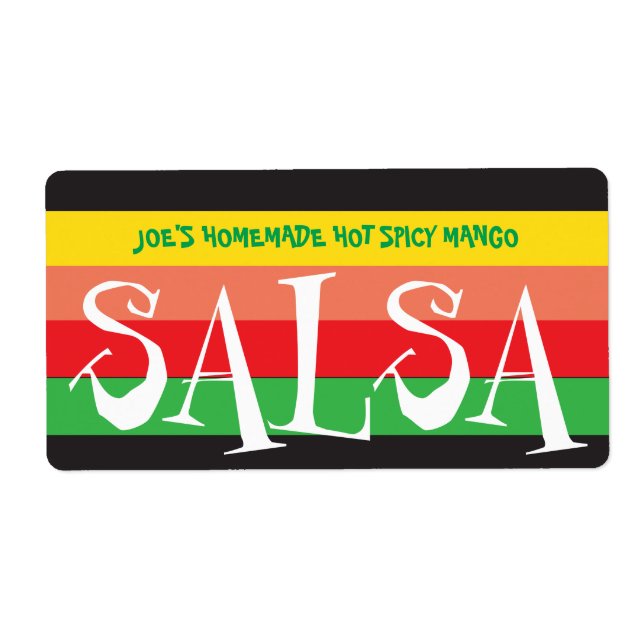 Homemade Salsa colourful stripes (Front)