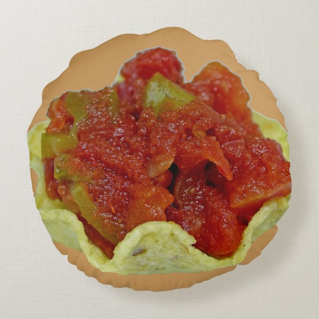 Homemade Salsa Round Cushion (Back)