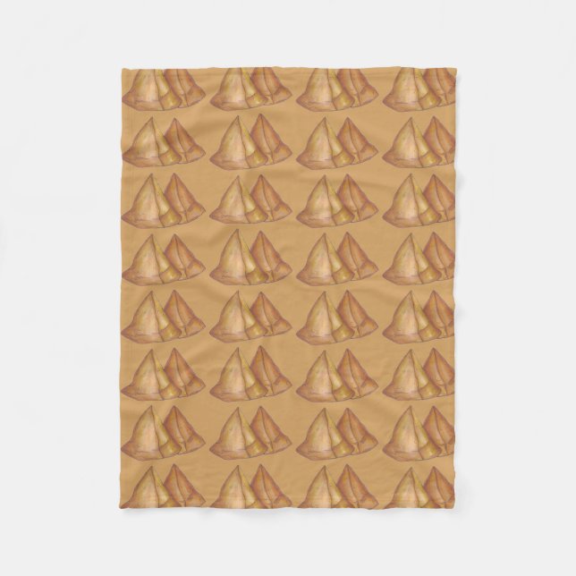 Homemade Samosas Indian Food Cooking Foodie Fleece Blanket (Front)