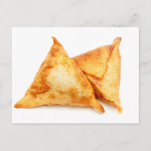 Homemade samosas postcard