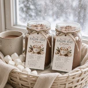 Homemade Snow Day Cocoa Mix Recipe Gift Tags