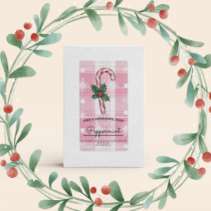 Homemade Soap Business Peppermint Christmas Label