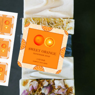 Homemade Soap Orange Scent Label Sticker