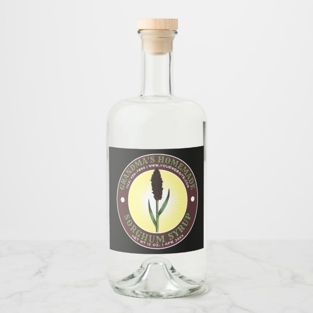 Homemade Sorghum Syrup Label Template (Front)