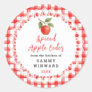Homemade Spiced Apple Cider Label