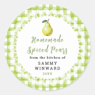 Homemade Spiced Pear Label