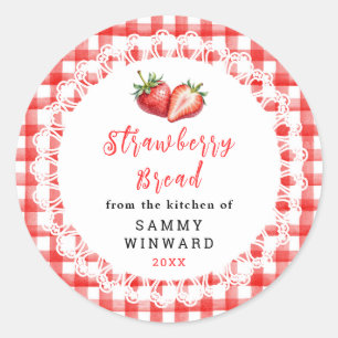 Homemade Strawberry Bread Label