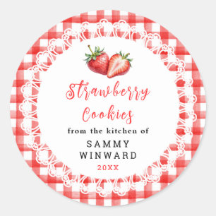 Homemade Strawberry Cookie Label