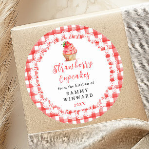 Homemade Strawberry Cupcakes Food Label