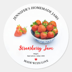 Homemade Strawberry Jam Jar Label