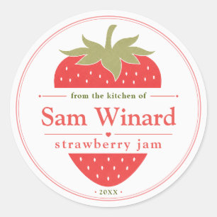 Homemade Strawberry Jam Kitchen Label