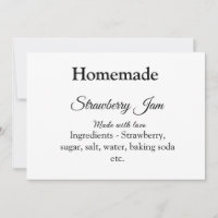 Homemade strawberry jam made with love add text