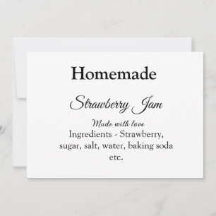 Homemade strawberry jam made with love add text invitation