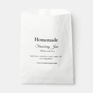 Homemade strawberry jam made with love add text we favour bags