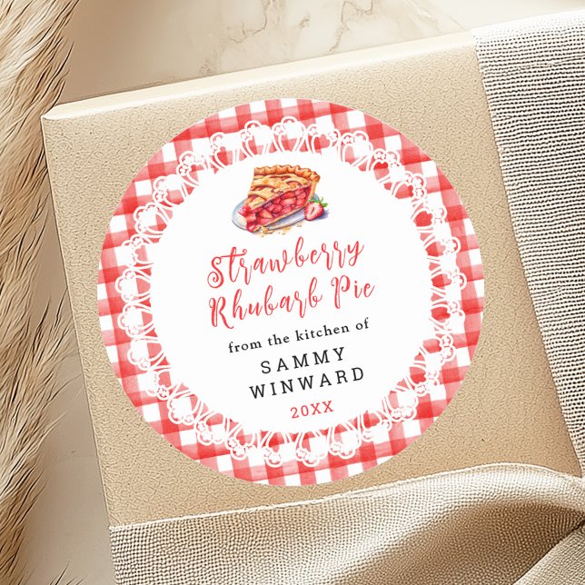 Homemade Strawberry Rhubarb Pie Food Label (Creator Uploaded)