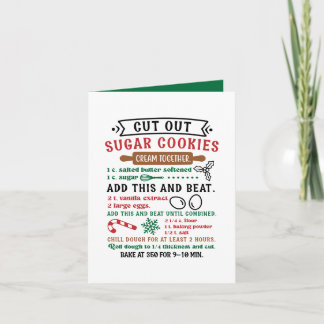 Homemade sugar cookie recipe customisable holiday card