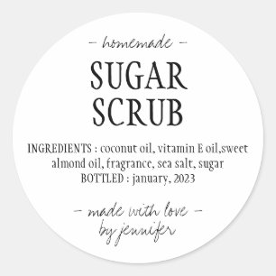 Homemade Sugar Scrub Classic Round Sticker