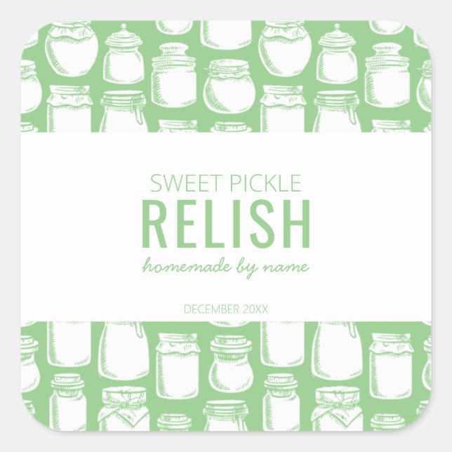 Homemade Sweet Pickle Relish Sticker (Front)