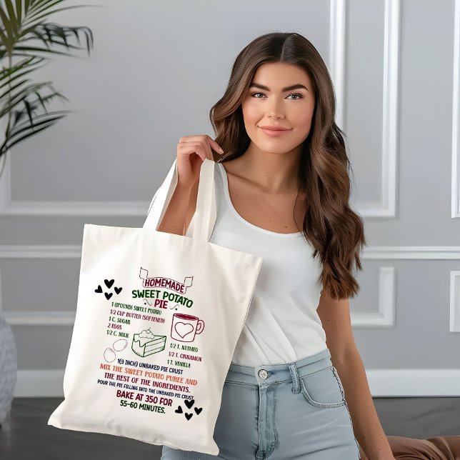 Homemade Sweet potatoes pie Recipe Christmas Gift Tote Bag (Creator Uploaded)