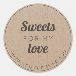 Homemade sweets for my Vintage Kraft Paper Classic Round Sticker