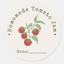 Homemade Tomato Jam Canning Date Dark Red