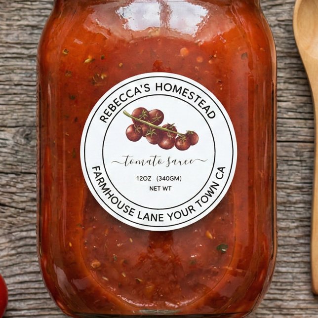 Homemade Tomato Sauce canning jar labels (Creator Uploaded)