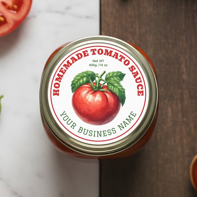 Homemade Tomato Sauce Canning Product Label (Creator Uploaded)