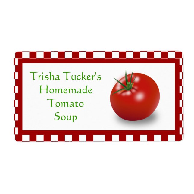 Homemade Tomato Soup Label (Front)